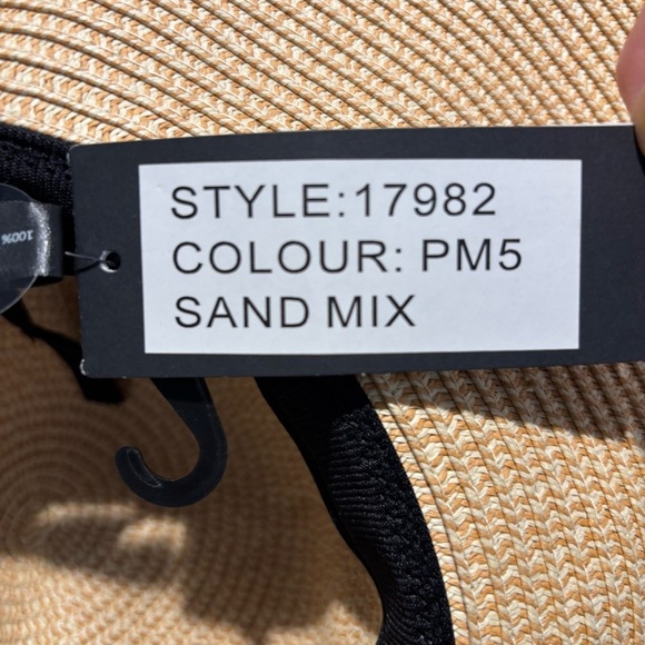 PARKHURST 100% Paper Sandguard in Sand Mix Colour Wide-Brim Hat NEW WITH TAG - Picture 6 of 11